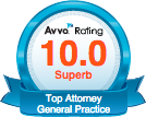 Avvo Rating 10.0 Superb Top Attorney General Practice