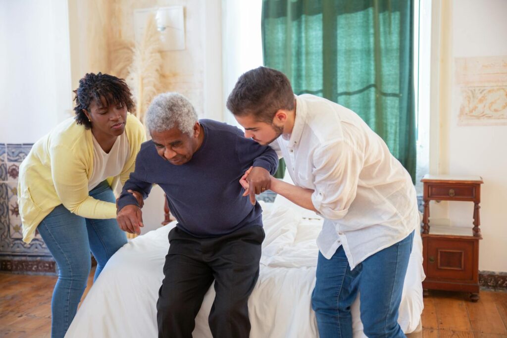 Elderly man in nursing home