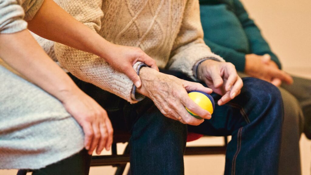 Guardian takes care of aged mam