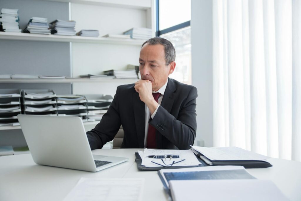 Man preparing power of attorney document