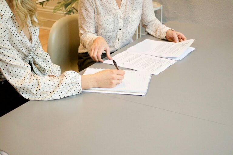 Woman signing a living will