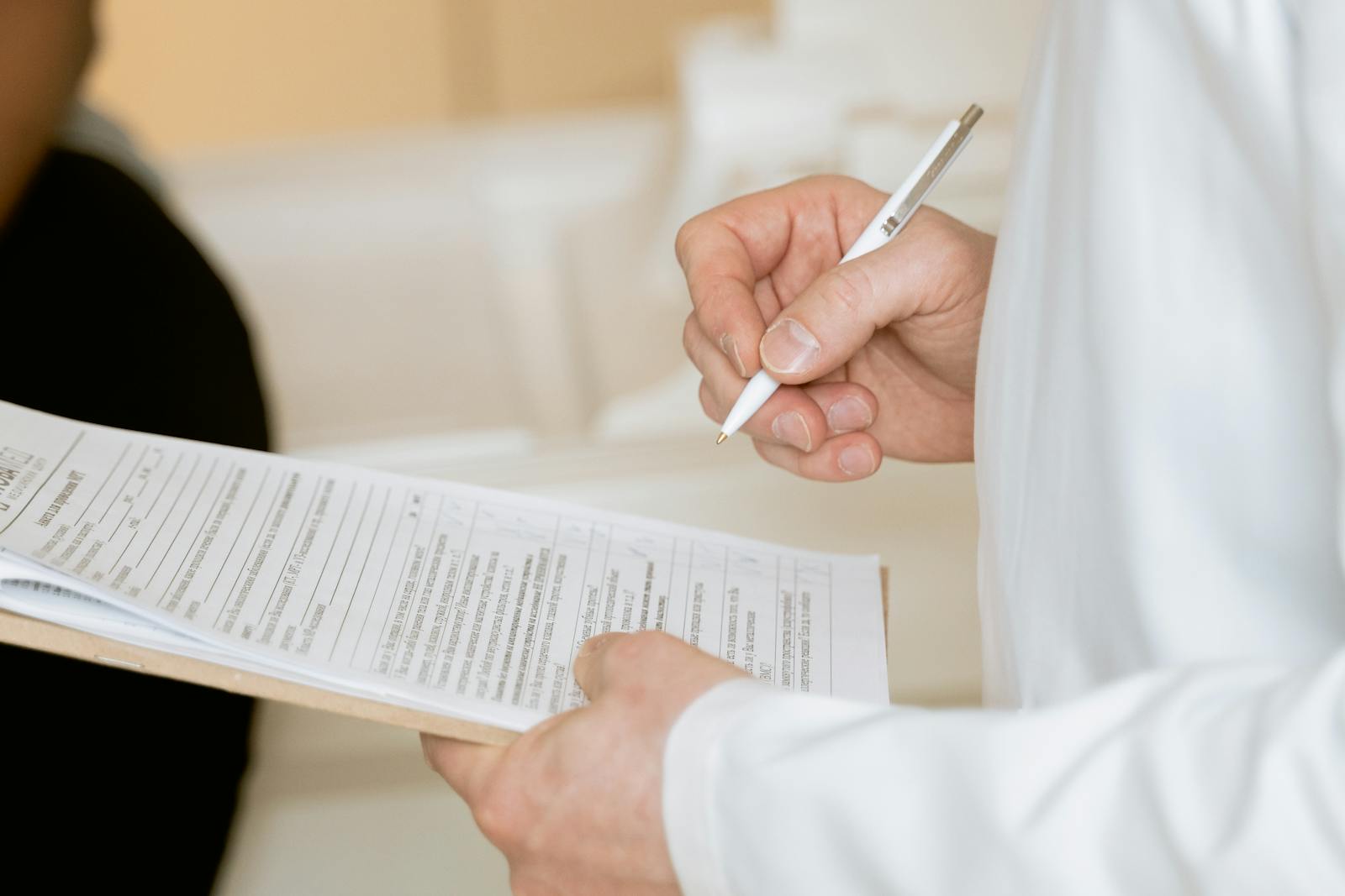 Doctor examining patient